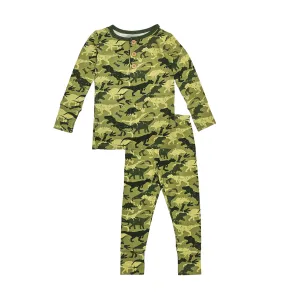 Dylan's Dinosaurs Long Sleeve Henley Pajama Set