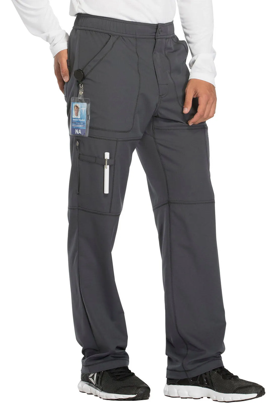 Dynamix DK110 Men's Zip Fly Cargo Pants Pewter