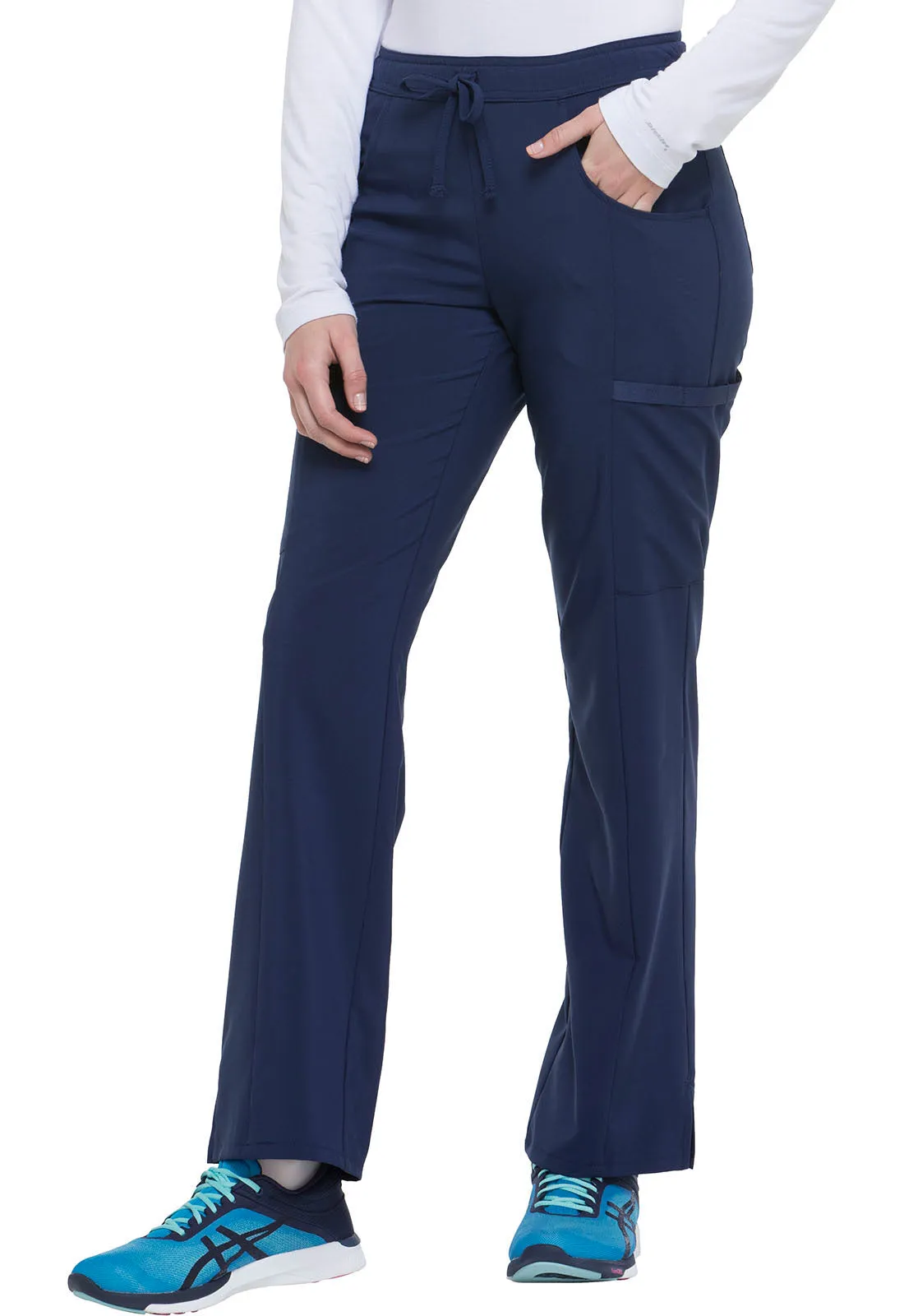 EDS Essentials DK010 Mid Rise Straight Leg Drawstring Pants Navy