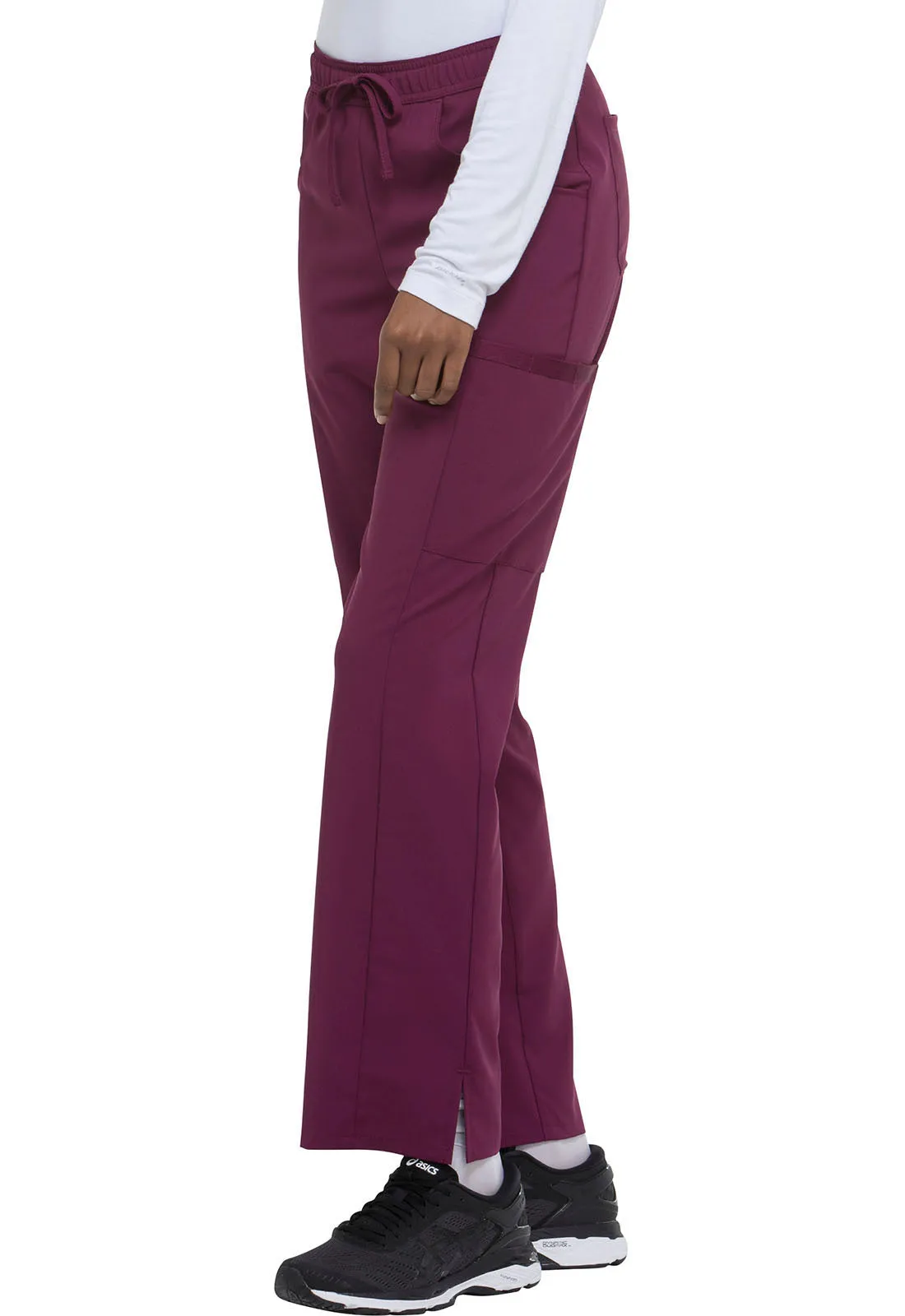 EDS Essentials DK010 Mid Rise Straight Leg Drawstring Pants Wine