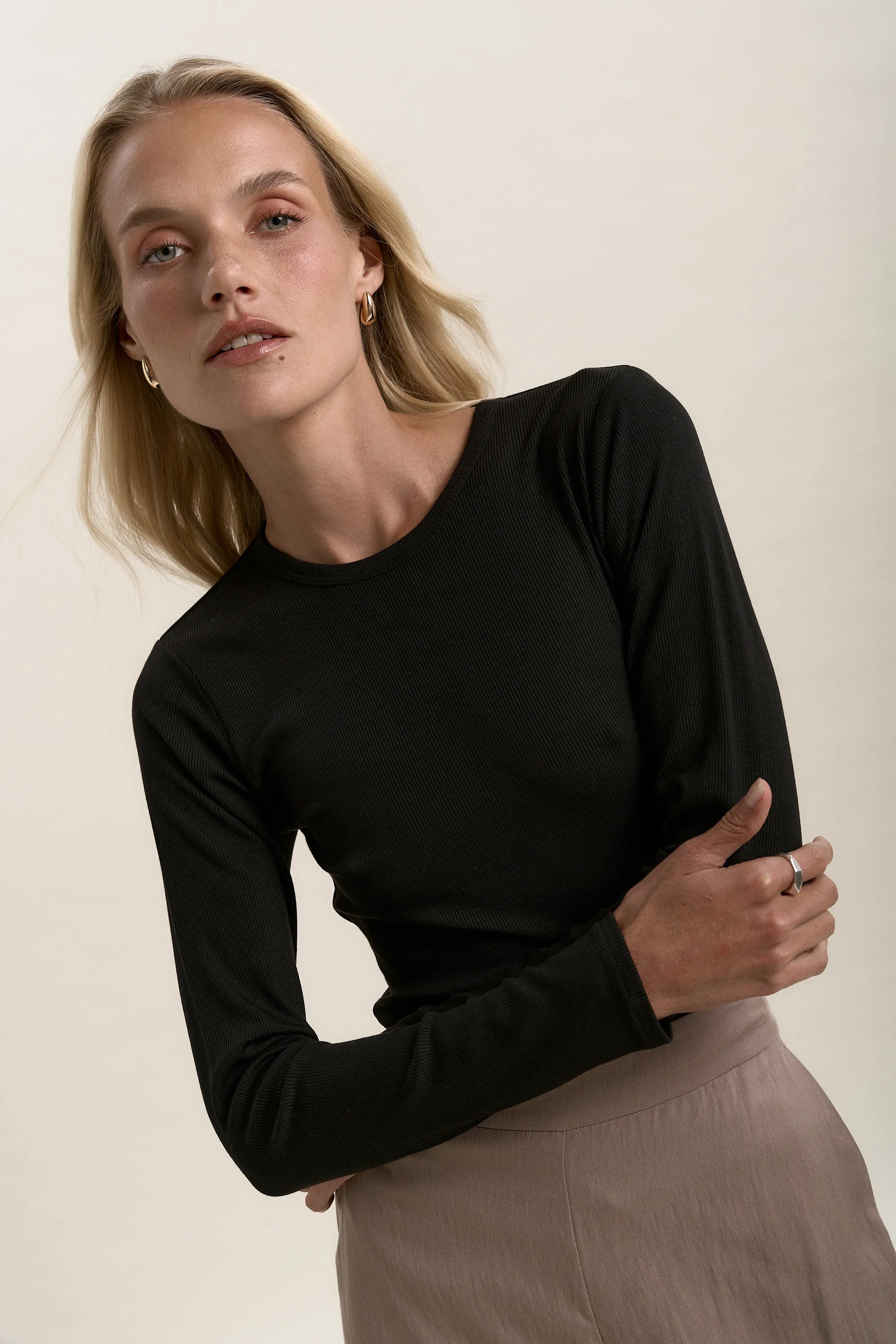 Elementary Basics Long Sleeve Rib Tee
