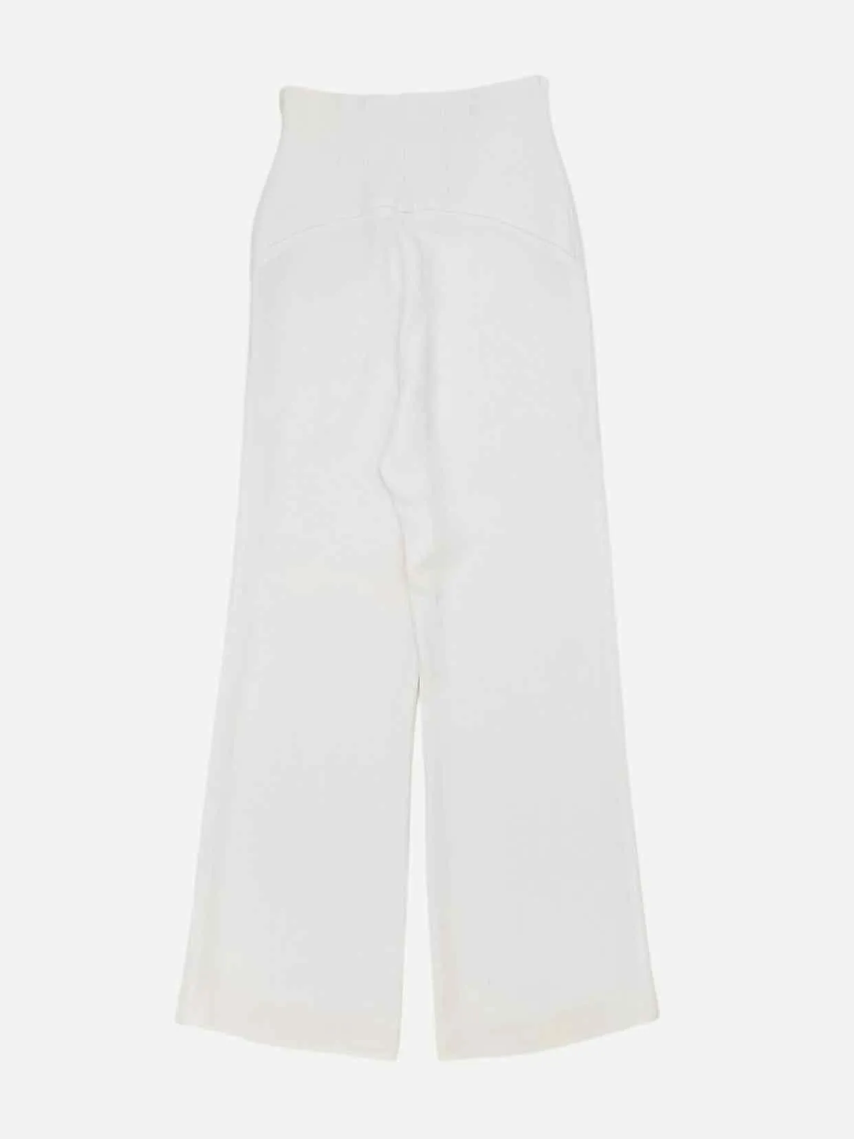 ELISABETTA FRANCHI Wide Leg White Pants US2