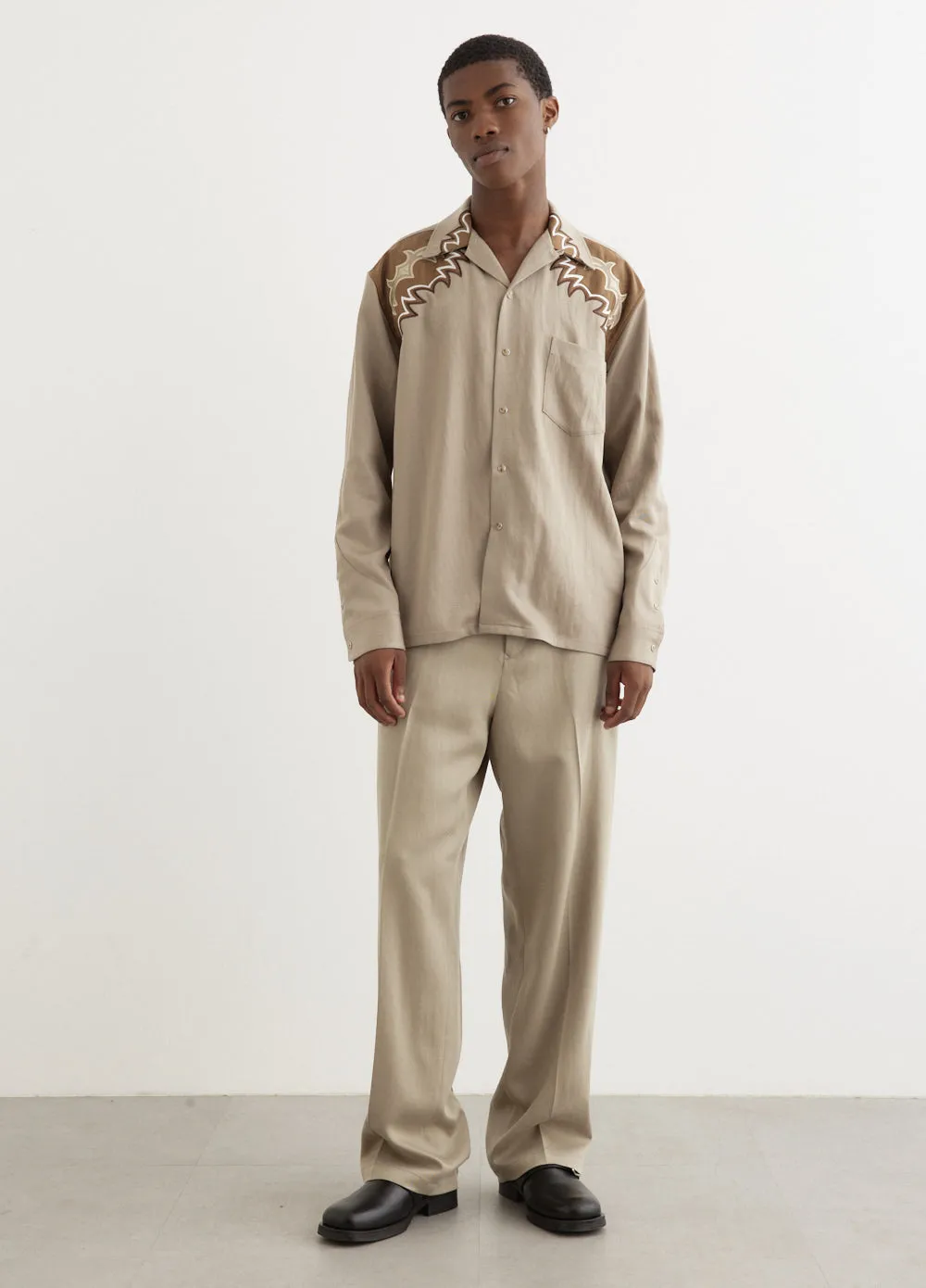 Embroidery Western Pants