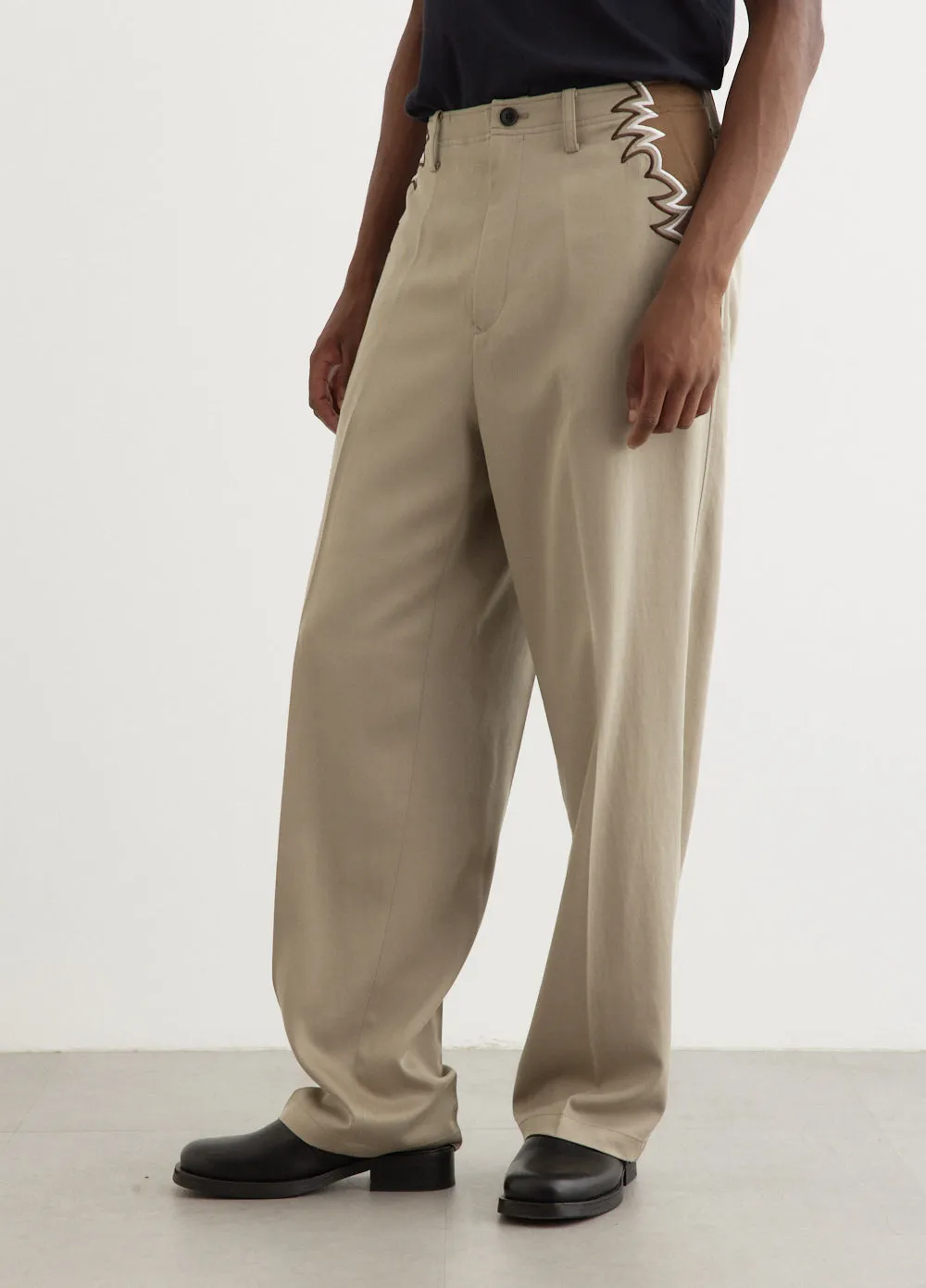 Embroidery Western Pants