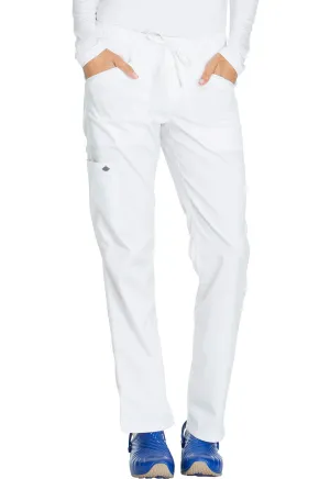 Essence DK106 Mid Rise Straight Leg Drawstring Pants White
