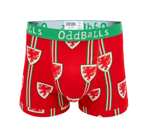 FA Wales Red & Green - Mens Boxer Shorts