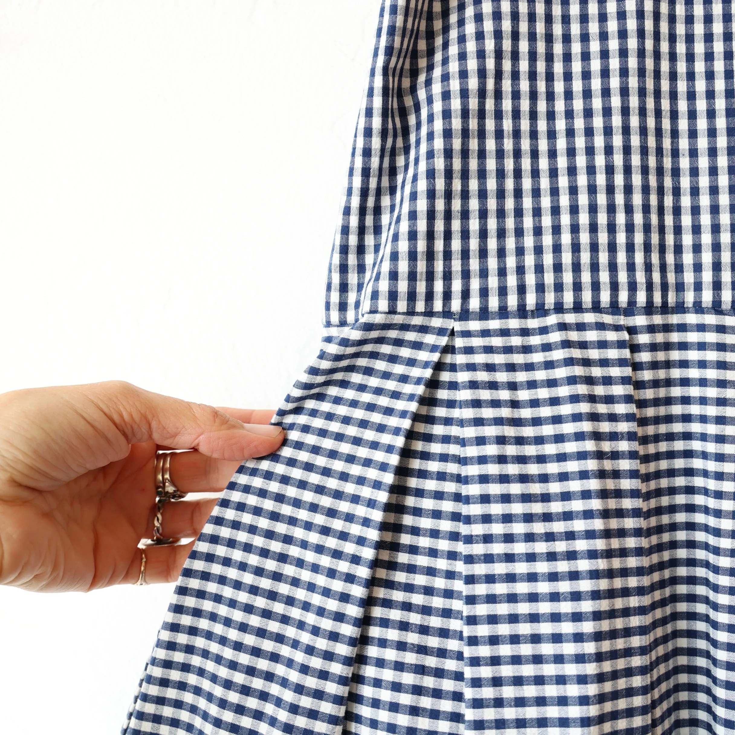 Fabiana Pigna Laurel Dress - Navy Gingham
