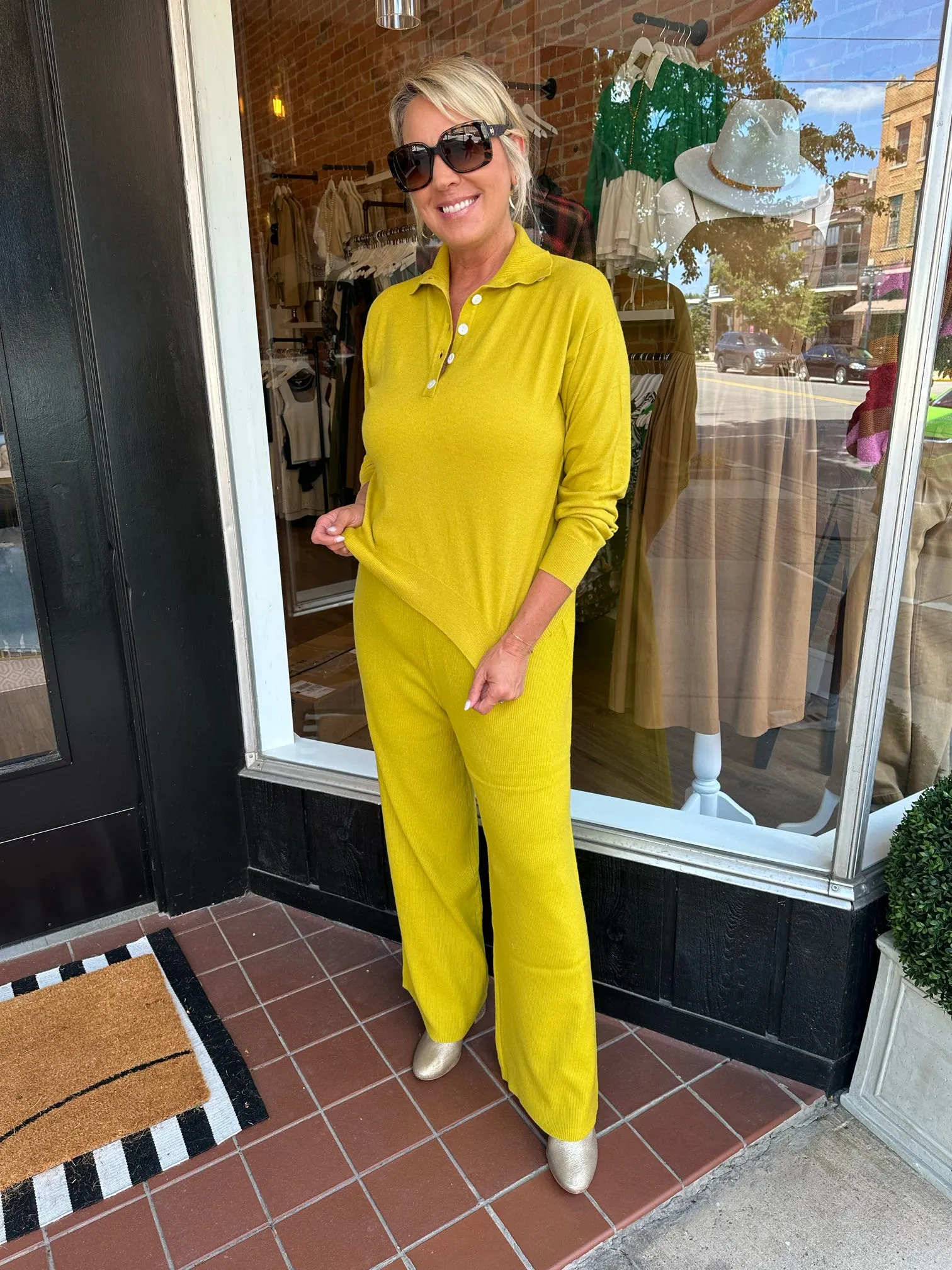 FINAL SALE Chartreuse Rani Pants