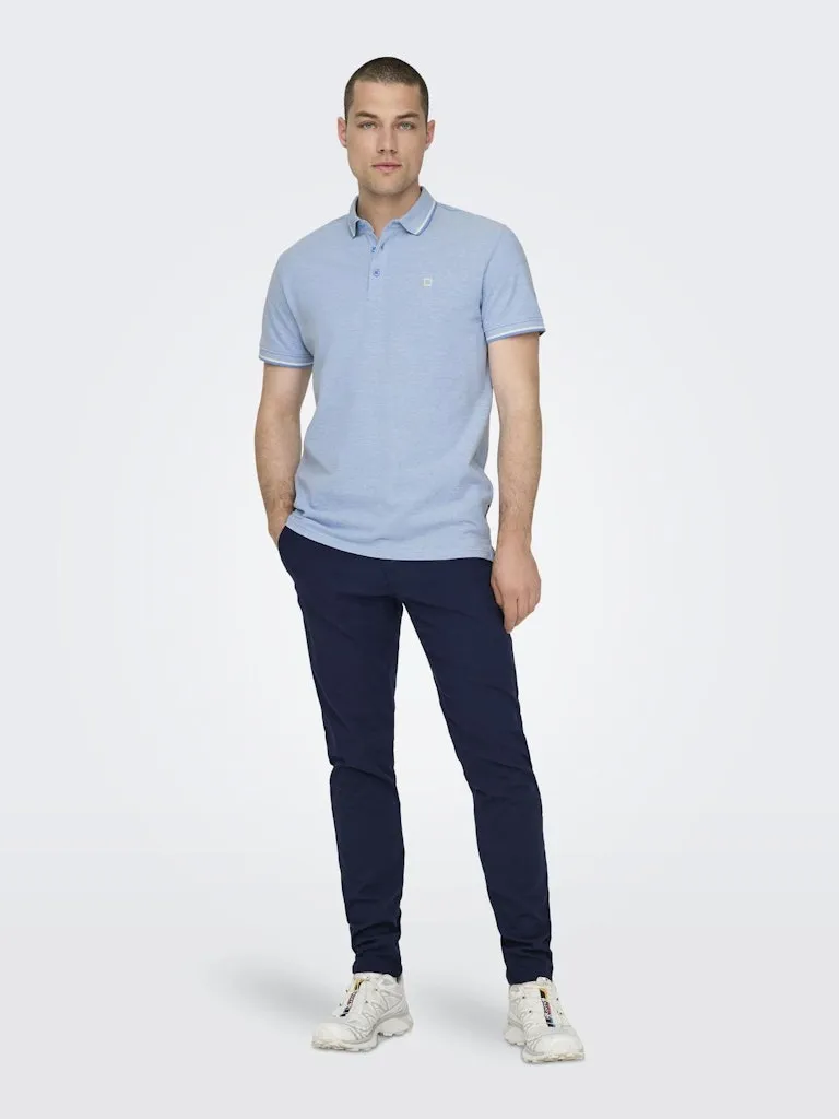 Fletcher Slim Short Sleeve Polo | Marina