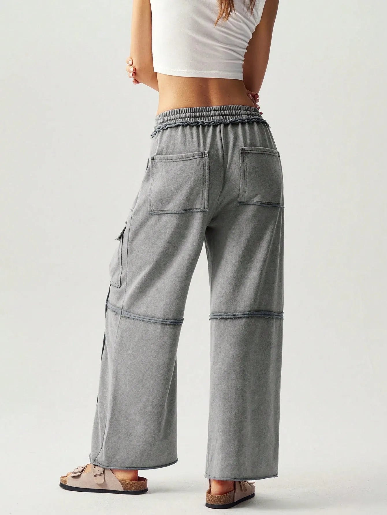 Flowy Knitted Pleated Palazzo Pants – Chic & Comfy Wide-Leg Trousers
