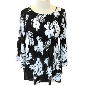 Gathered Floral Blouse