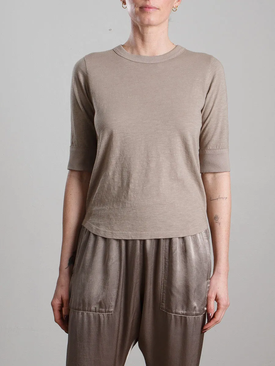 Giada Slim Crew in Supima Slub - Anthracite