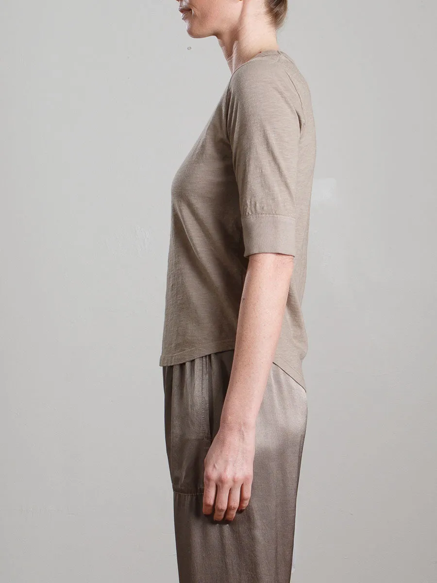 Giada Slim Crew in Supima Slub - Anthracite