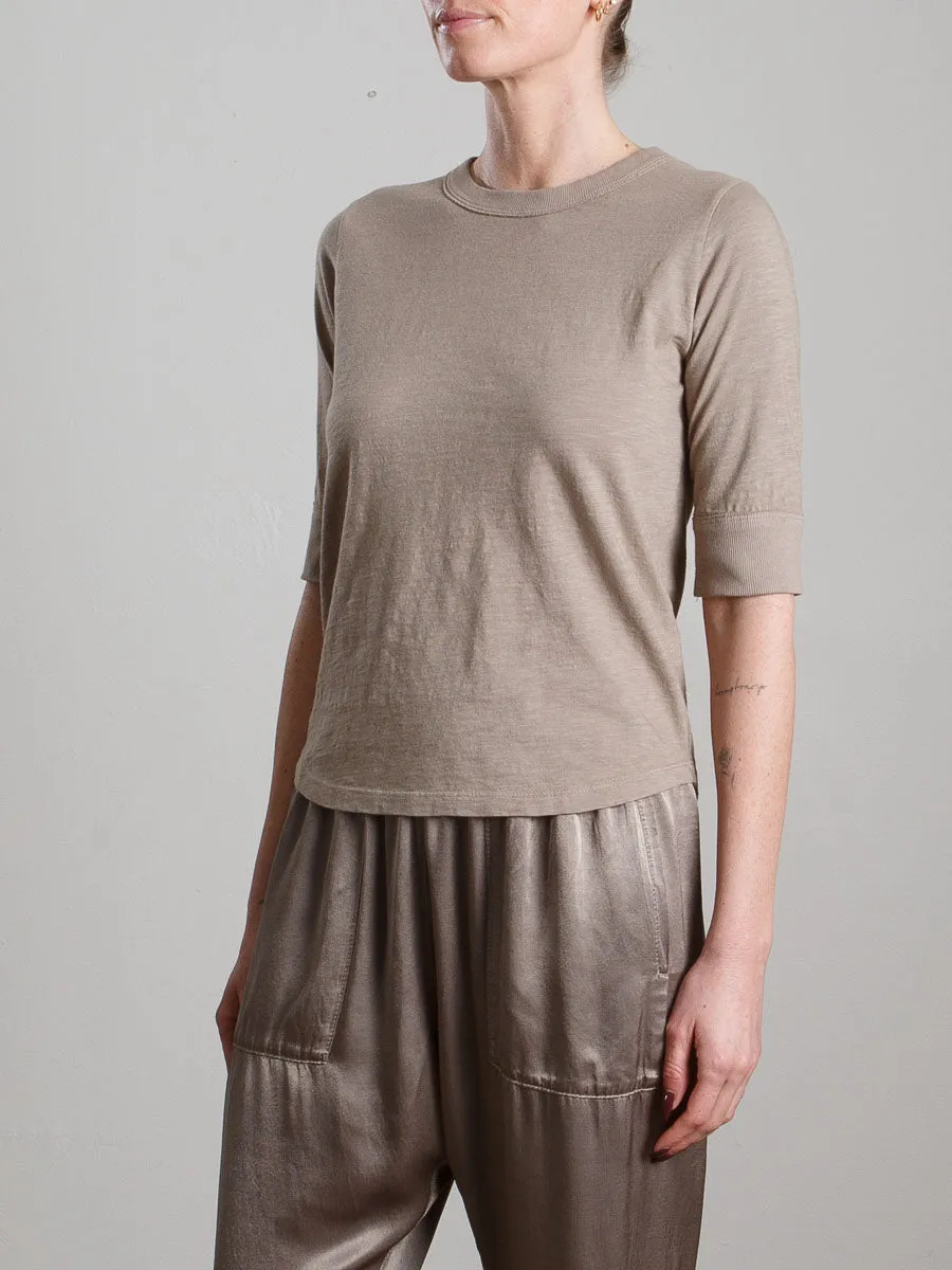 Giada Slim Crew in Supima Slub - Anthracite