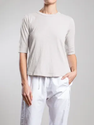 Giada Slim Crew in Supima Slub - Cement