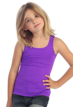 Girls Stretch Tank Top in Purple