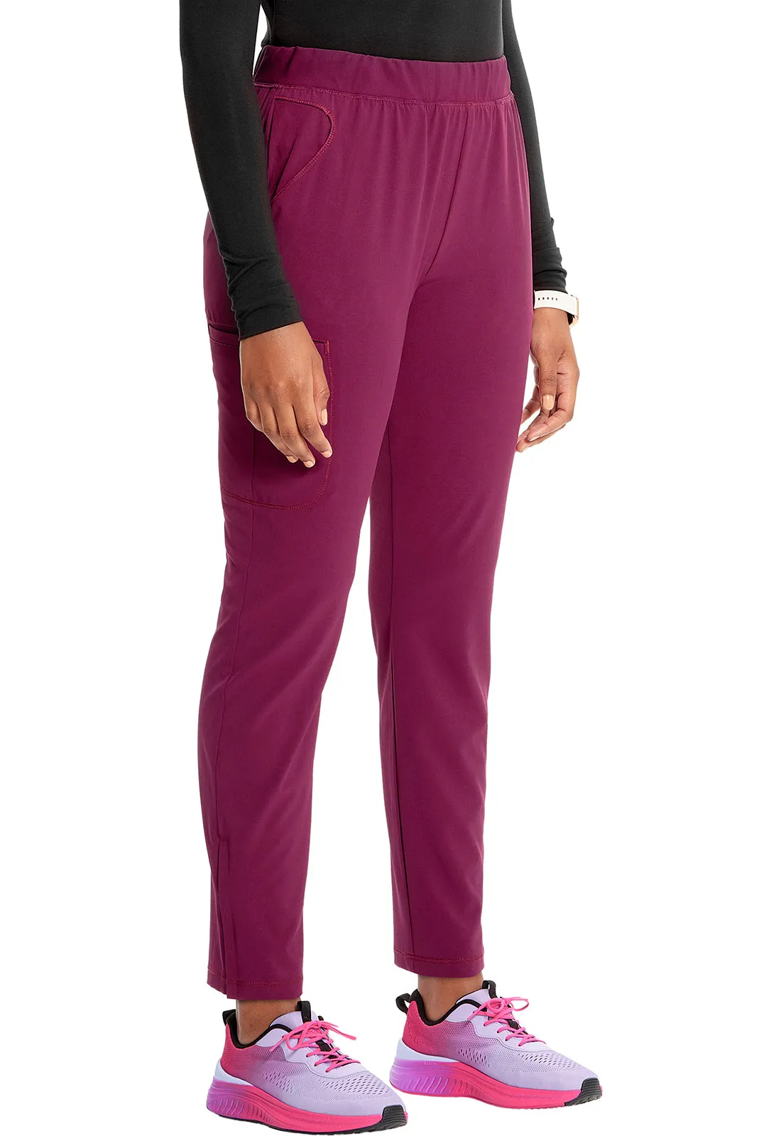 GNR8 IN120A Mid Rise Pull-on Tapered Leg Cargo Pants Wine