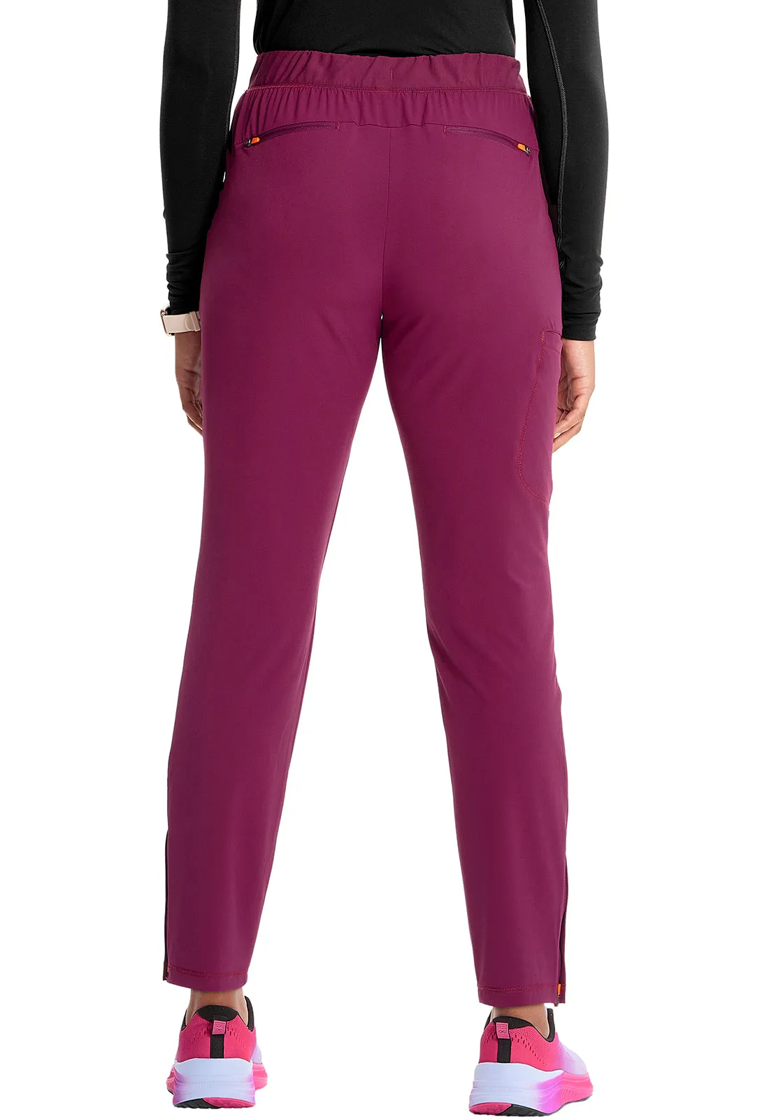 GNR8 IN120A Mid Rise Pull-on Tapered Leg Cargo Pants Wine