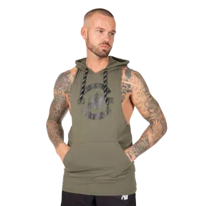 Gorilla Wear Lawrence Hooded Tank Top - Army Green