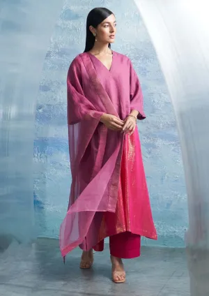 Grape pink kurta set