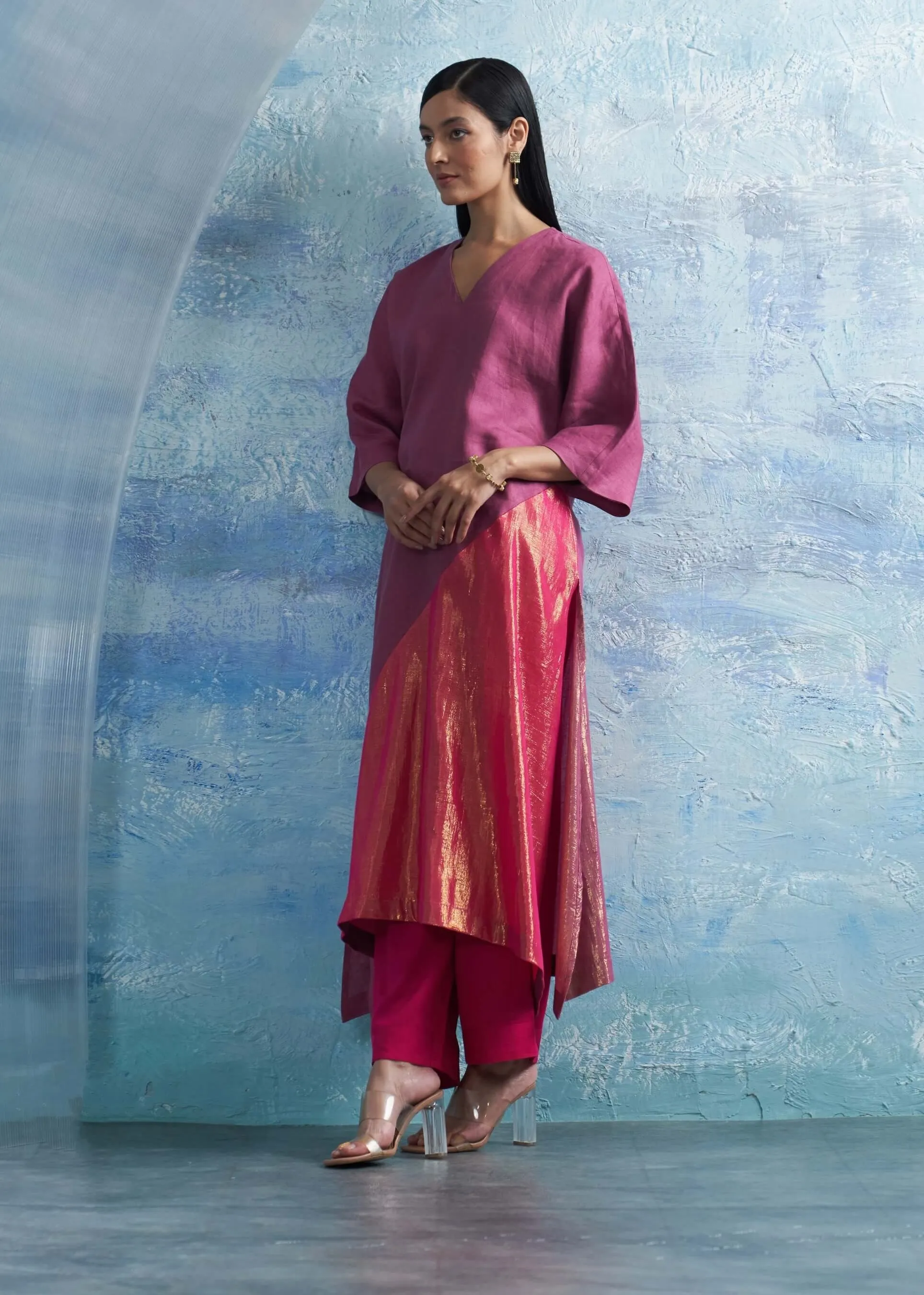 Grape pink kurta set