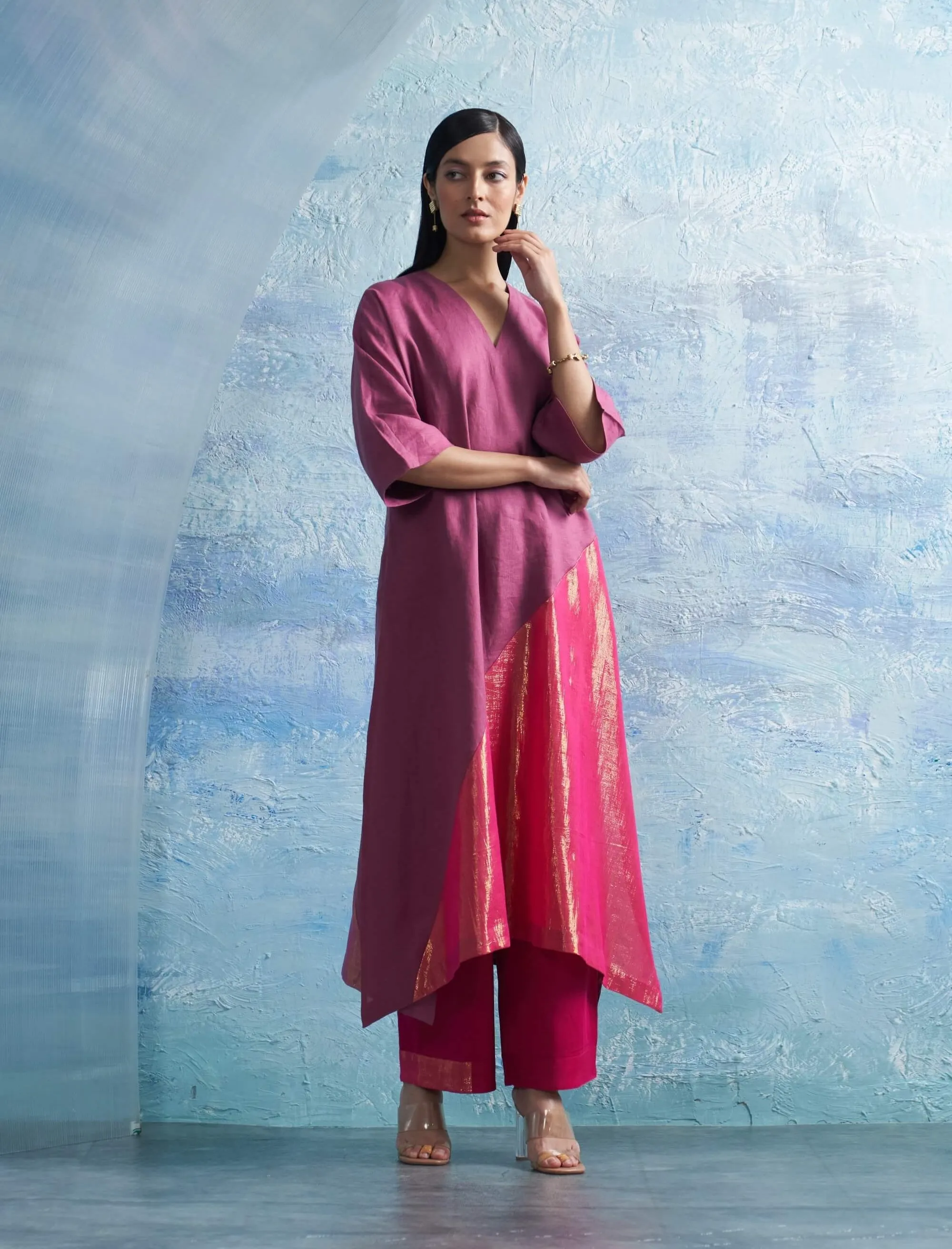 Grape pink kurta set