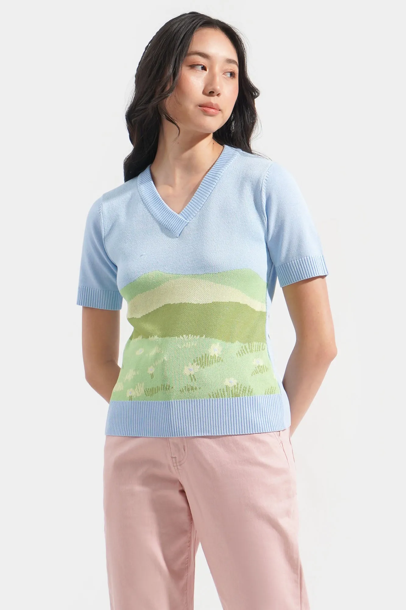 Great Escapes Flat Knit Graphic Tee