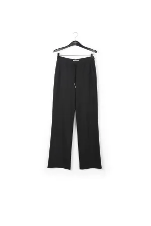 Grey check loose-fit straight-leg pants