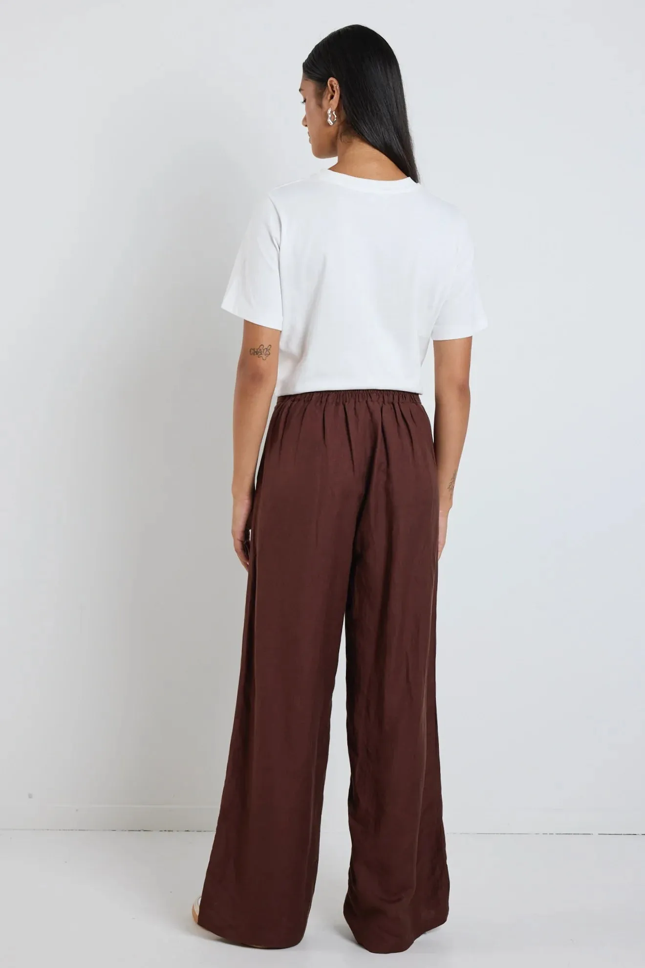 Guardian Linen Viscose Pants Chocolate