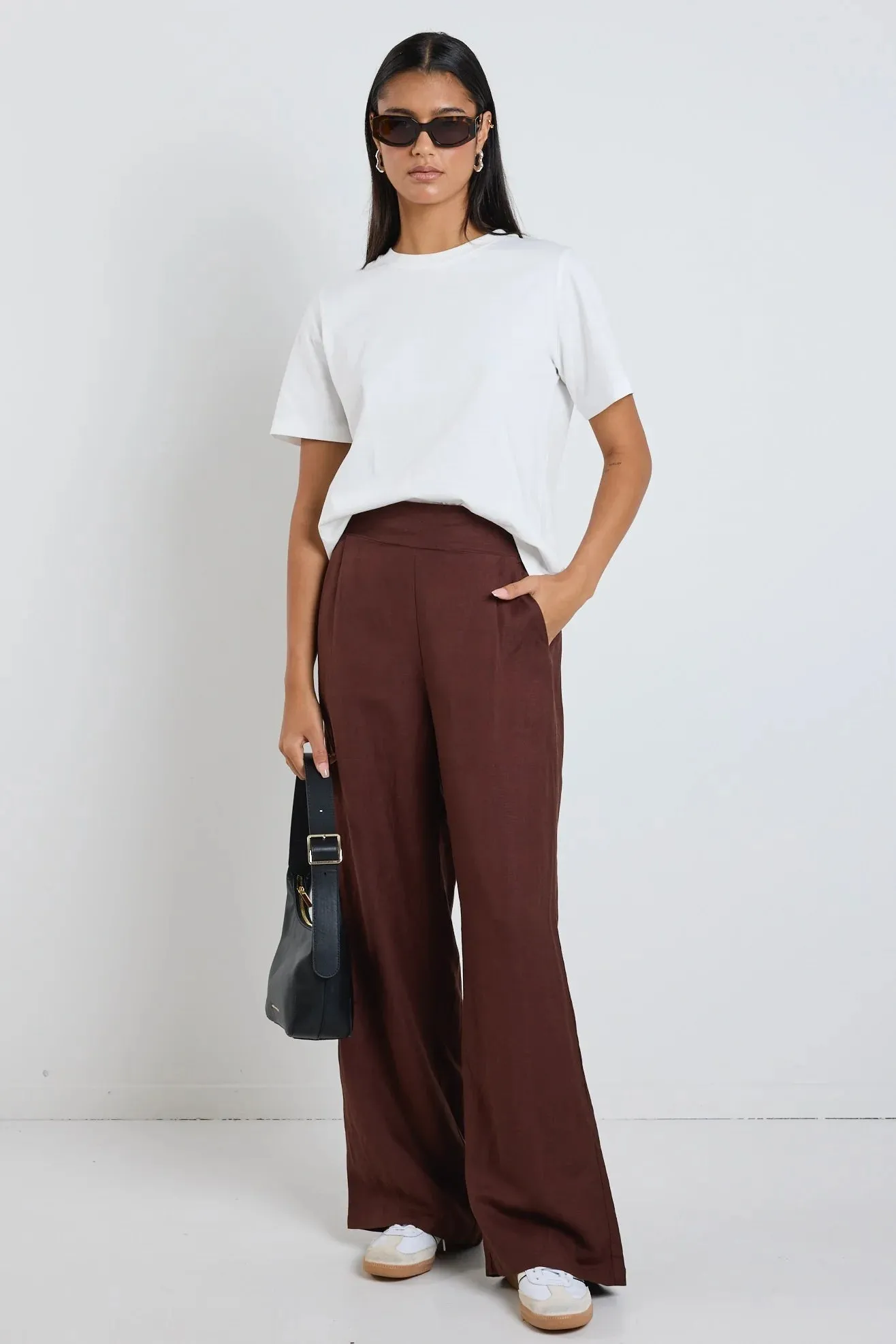 Guardian Linen Viscose Pants Chocolate