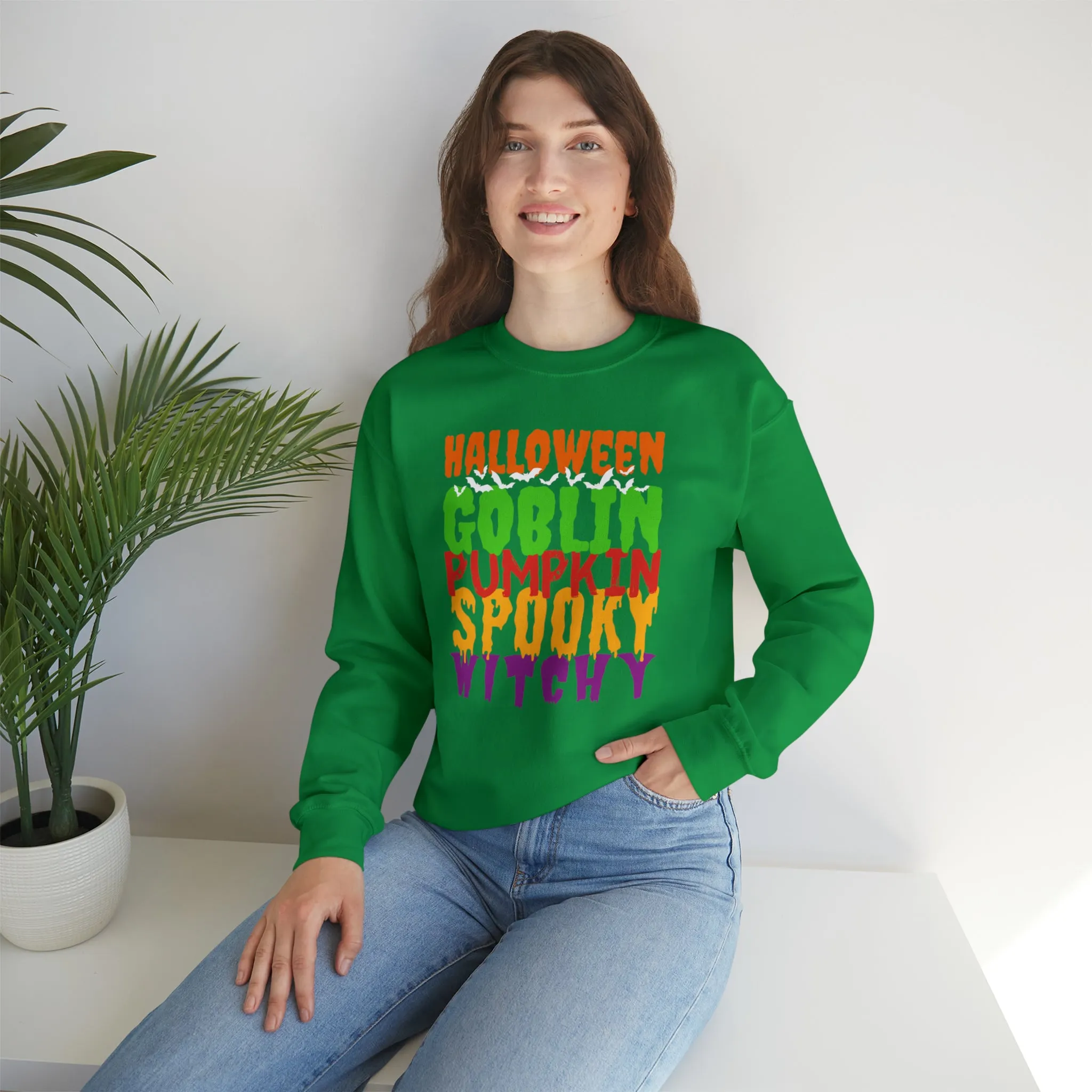 Halloween Spooky Goblin Sweatshirt, Scary Pumpkin Sweatshirt , Funny Halloween Sweatshirt, Women's Funny Season Shirt