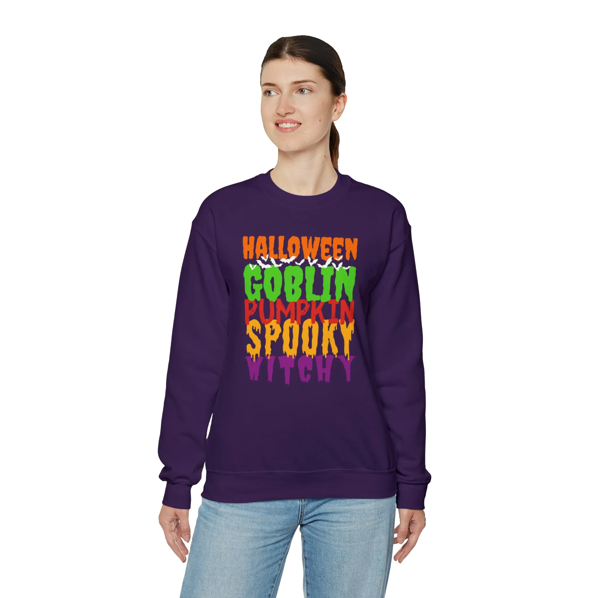 Halloween Spooky Goblin Sweatshirt, Scary Pumpkin Sweatshirt , Funny Halloween Sweatshirt, Women's Funny Season Shirt