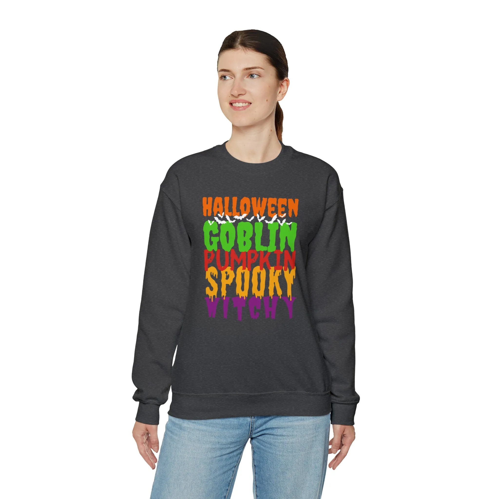 Halloween Spooky Goblin Sweatshirt, Scary Pumpkin Sweatshirt , Funny Halloween Sweatshirt, Women's Funny Season Shirt