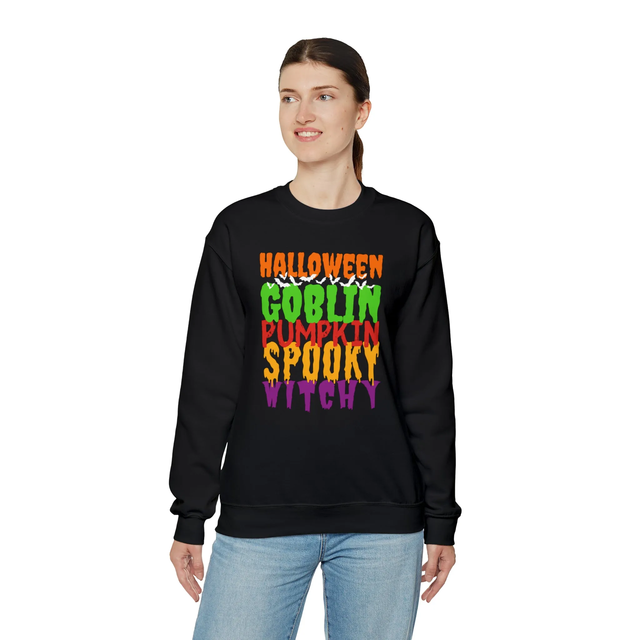 Halloween Spooky Goblin Sweatshirt, Scary Pumpkin Sweatshirt , Funny Halloween Sweatshirt, Women's Funny Season Shirt