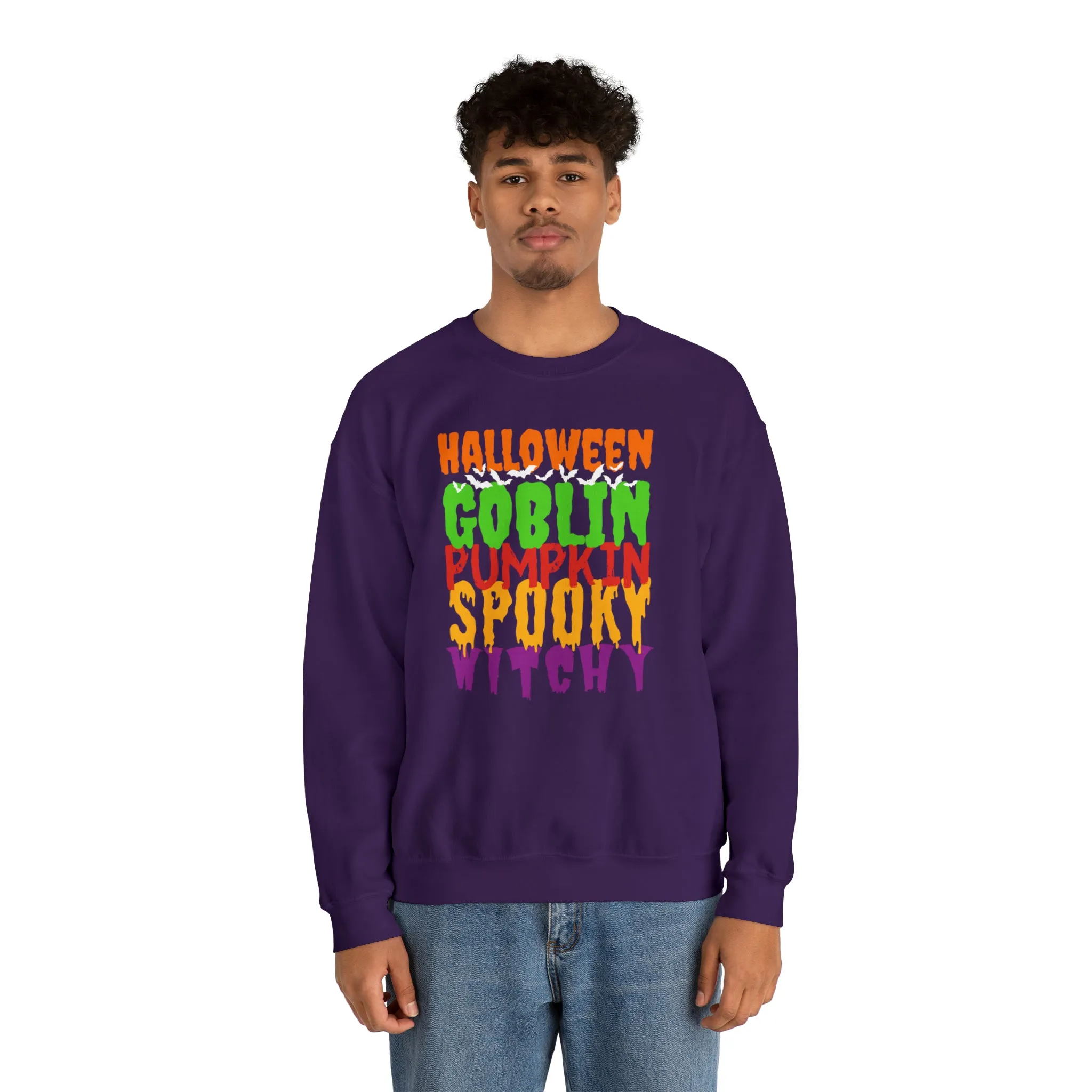 Halloween Spooky Goblin Sweatshirt, Scary Pumpkin Sweatshirt , Funny Halloween Sweatshirt, Women's Funny Season Shirt