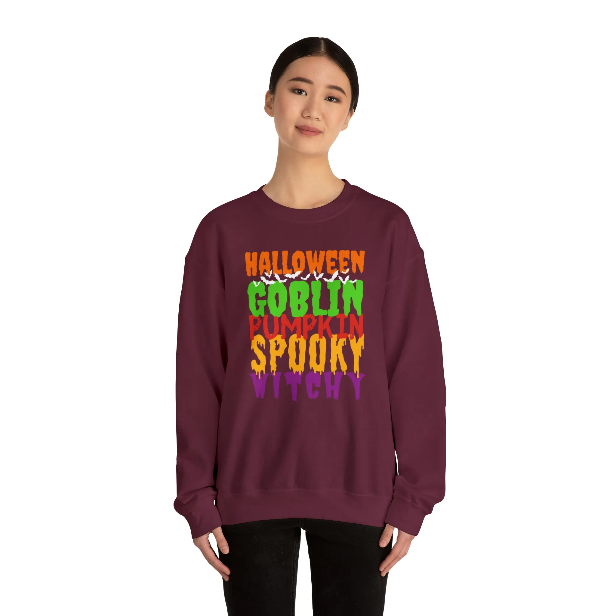 Halloween Spooky Goblin Sweatshirt, Scary Pumpkin Sweatshirt , Funny Halloween Sweatshirt, Women's Funny Season Shirt