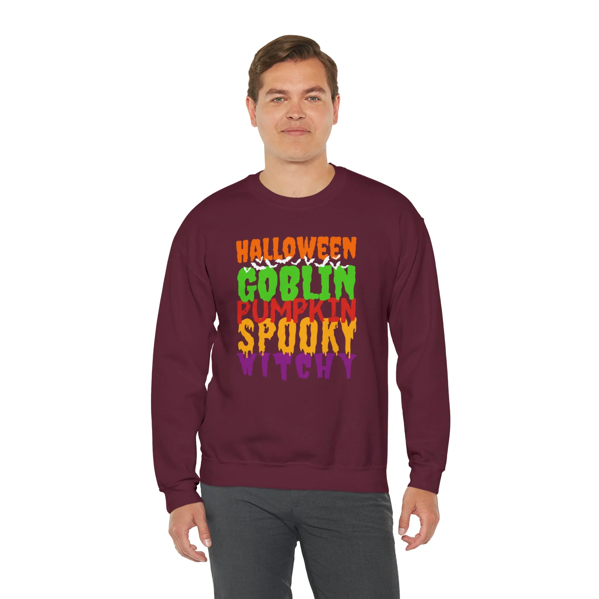 Halloween Spooky Goblin Sweatshirt, Scary Pumpkin Sweatshirt , Funny Halloween Sweatshirt, Women's Funny Season Shirt