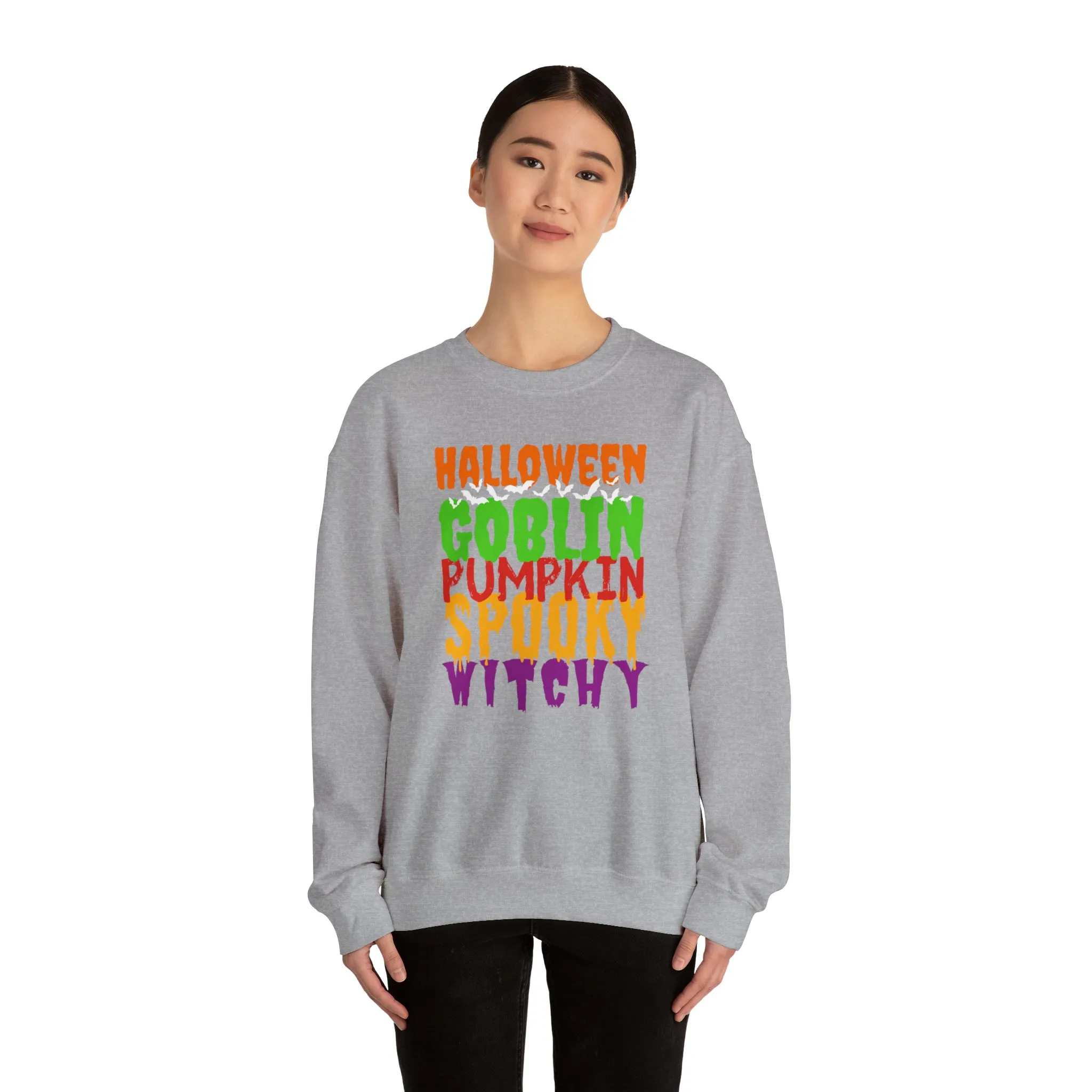 Halloween Spooky Goblin Sweatshirt, Scary Pumpkin Sweatshirt , Funny Halloween Sweatshirt, Women's Funny Season Shirt