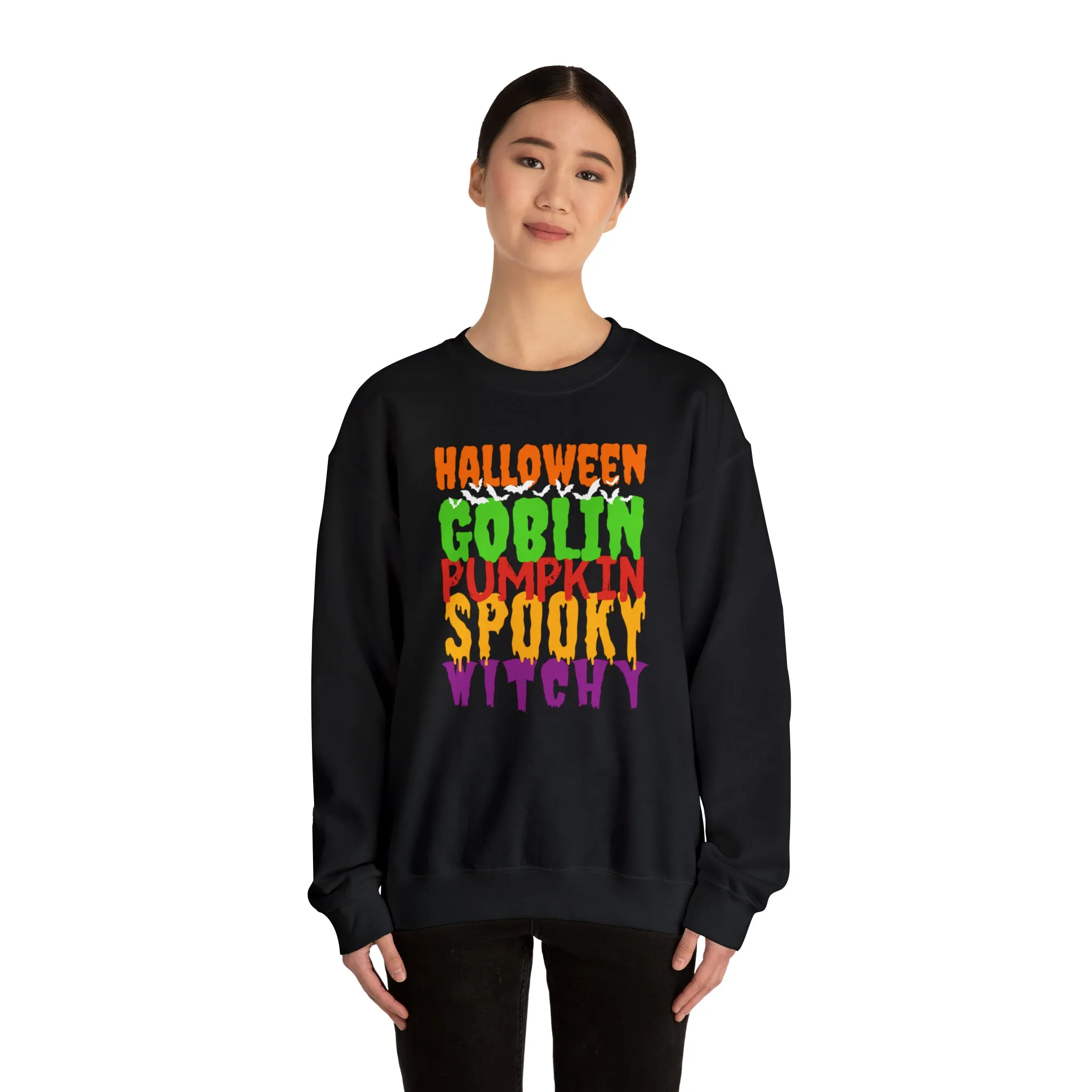Halloween Spooky Goblin Sweatshirt, Scary Pumpkin Sweatshirt , Funny Halloween Sweatshirt, Women's Funny Season Shirt