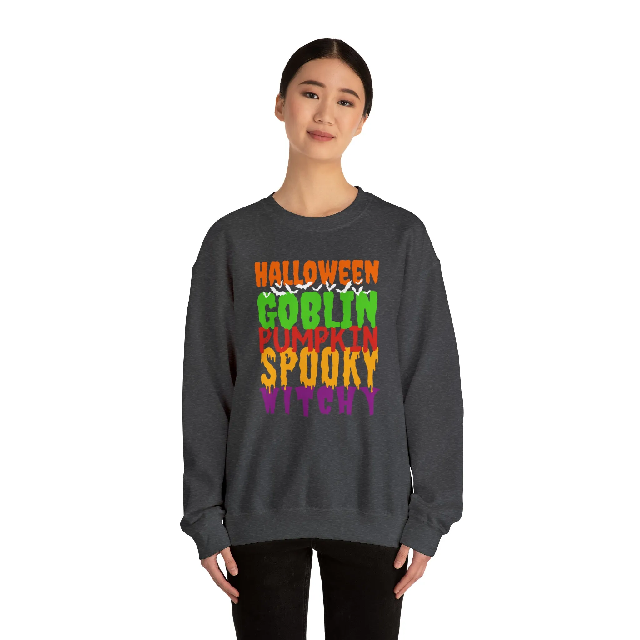 Halloween Spooky Goblin Sweatshirt, Scary Pumpkin Sweatshirt , Funny Halloween Sweatshirt, Women's Funny Season Shirt