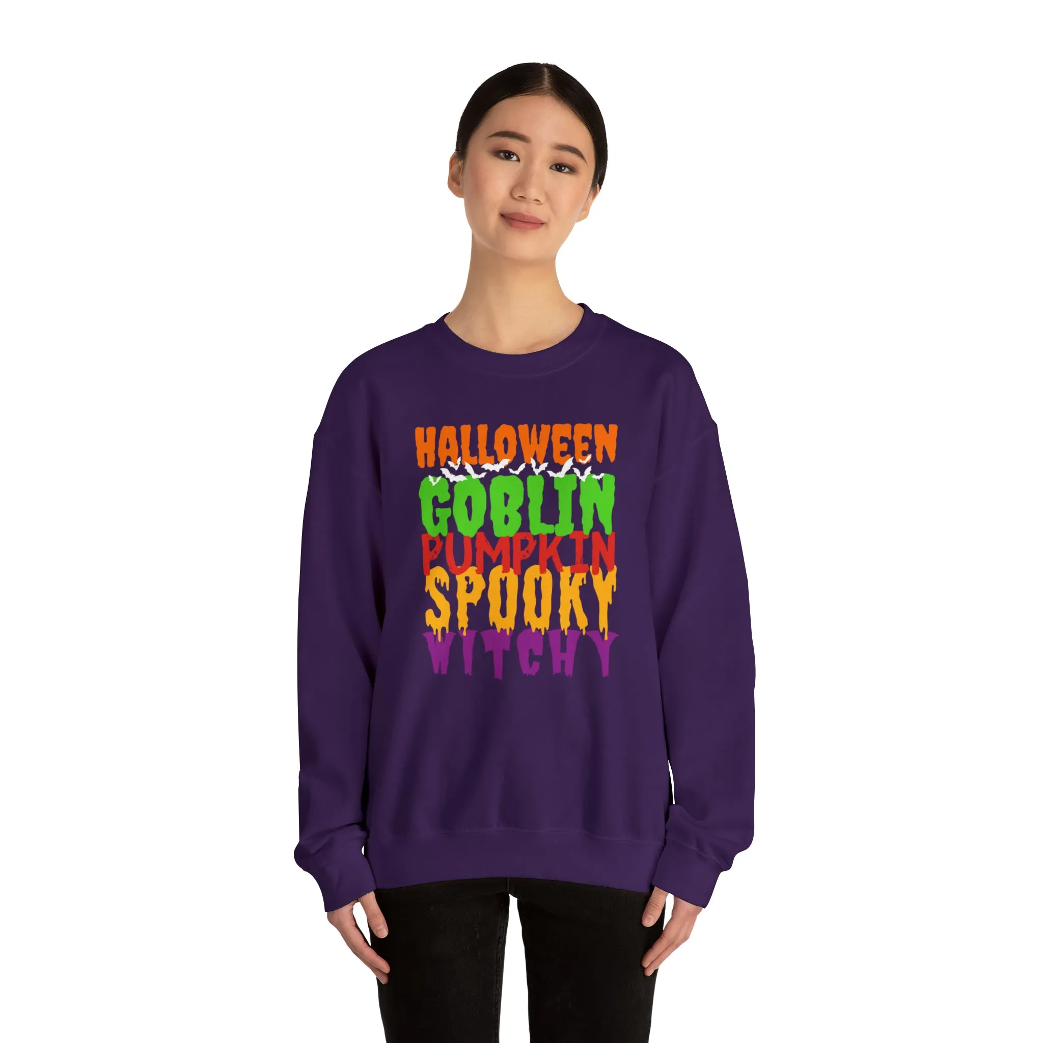 Halloween Spooky Goblin Sweatshirt, Scary Pumpkin Sweatshirt , Funny Halloween Sweatshirt, Women's Funny Season Shirt