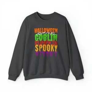 Halloween Spooky Goblin Sweatshirt, Scary Pumpkin Sweatshirt , Funny Halloween Sweatshirt, Women's Funny Season Shirt