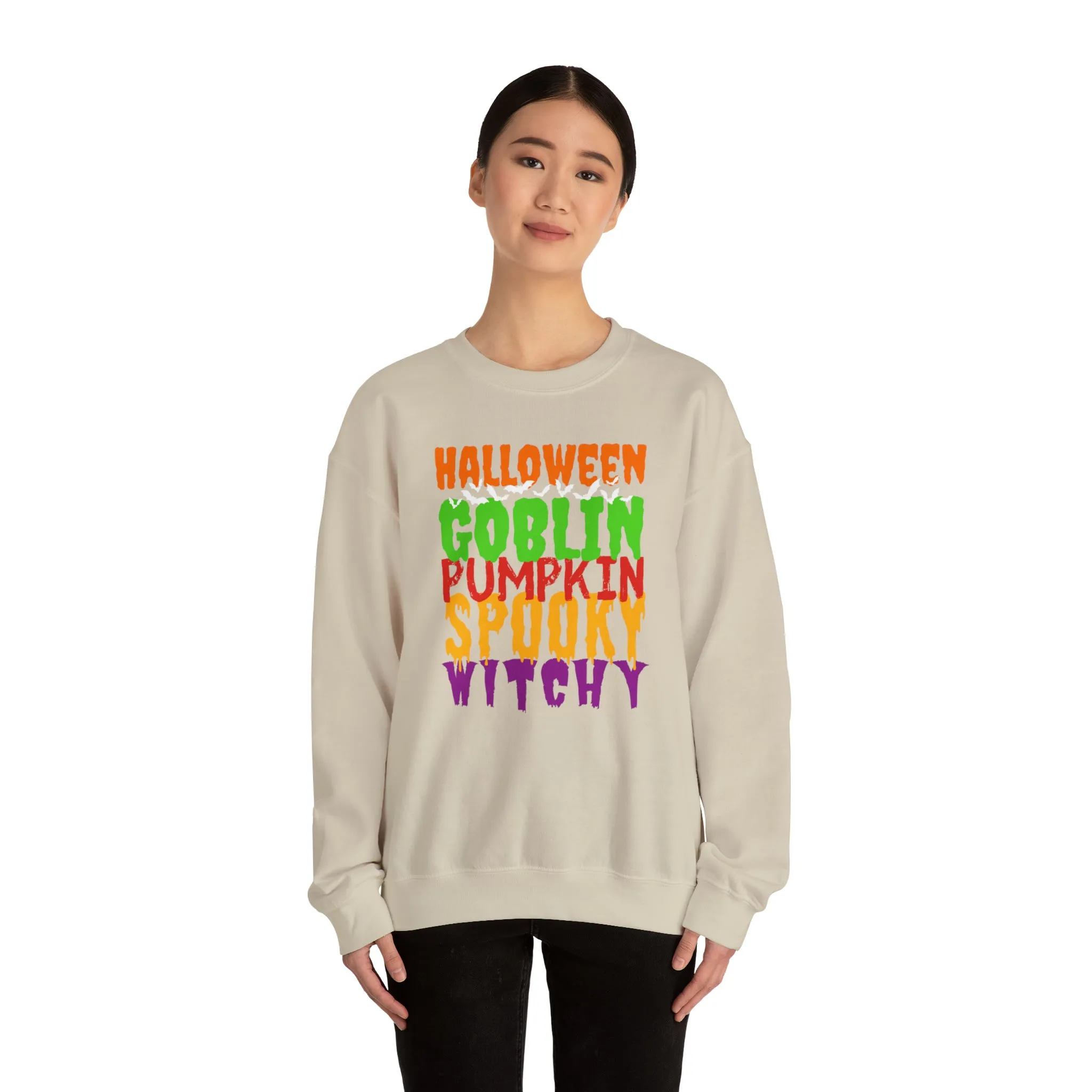 Halloween Spooky Goblin Sweatshirt, Scary Pumpkin Sweatshirt , Funny Halloween Sweatshirt, Women's Funny Season Shirt