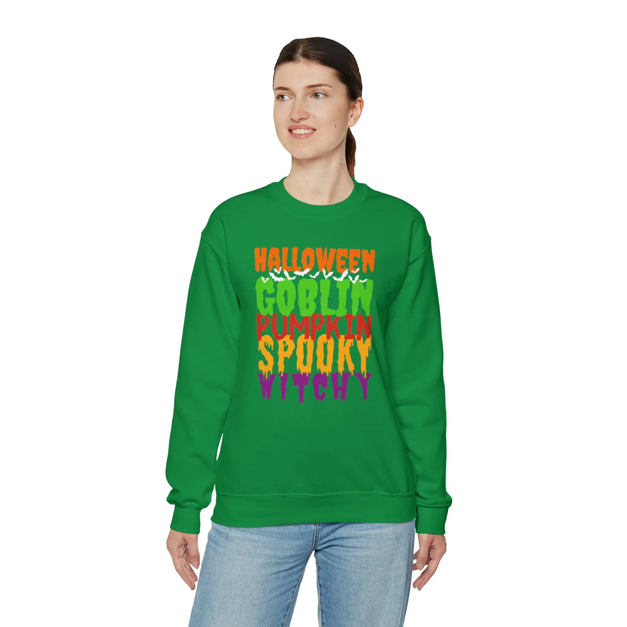 Halloween Spooky Goblin Sweatshirt, Scary Pumpkin Sweatshirt , Funny Halloween Sweatshirt, Women's Funny Season Shirt