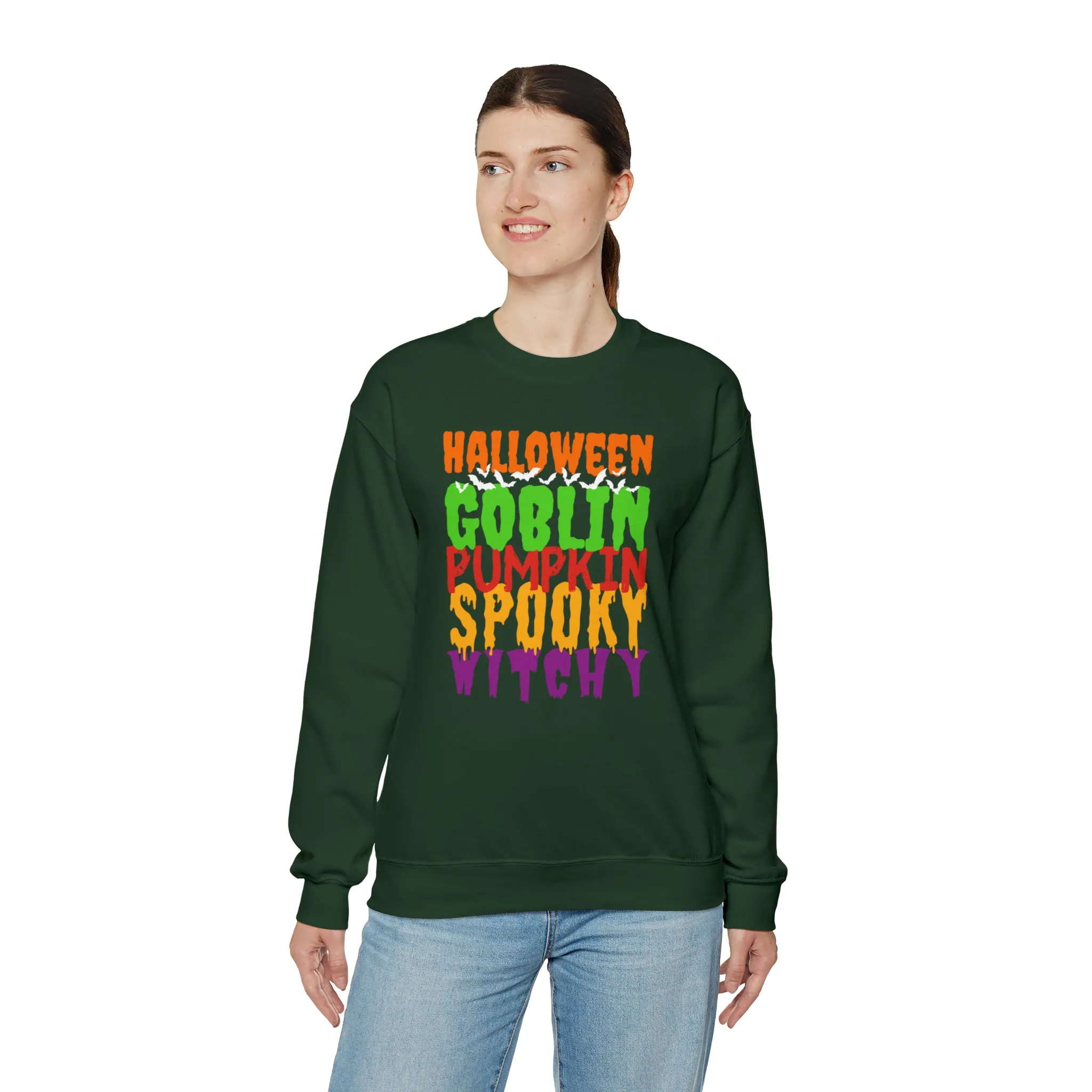 Halloween Spooky Goblin Sweatshirt, Scary Pumpkin Sweatshirt , Funny Halloween Sweatshirt, Women's Funny Season Shirt