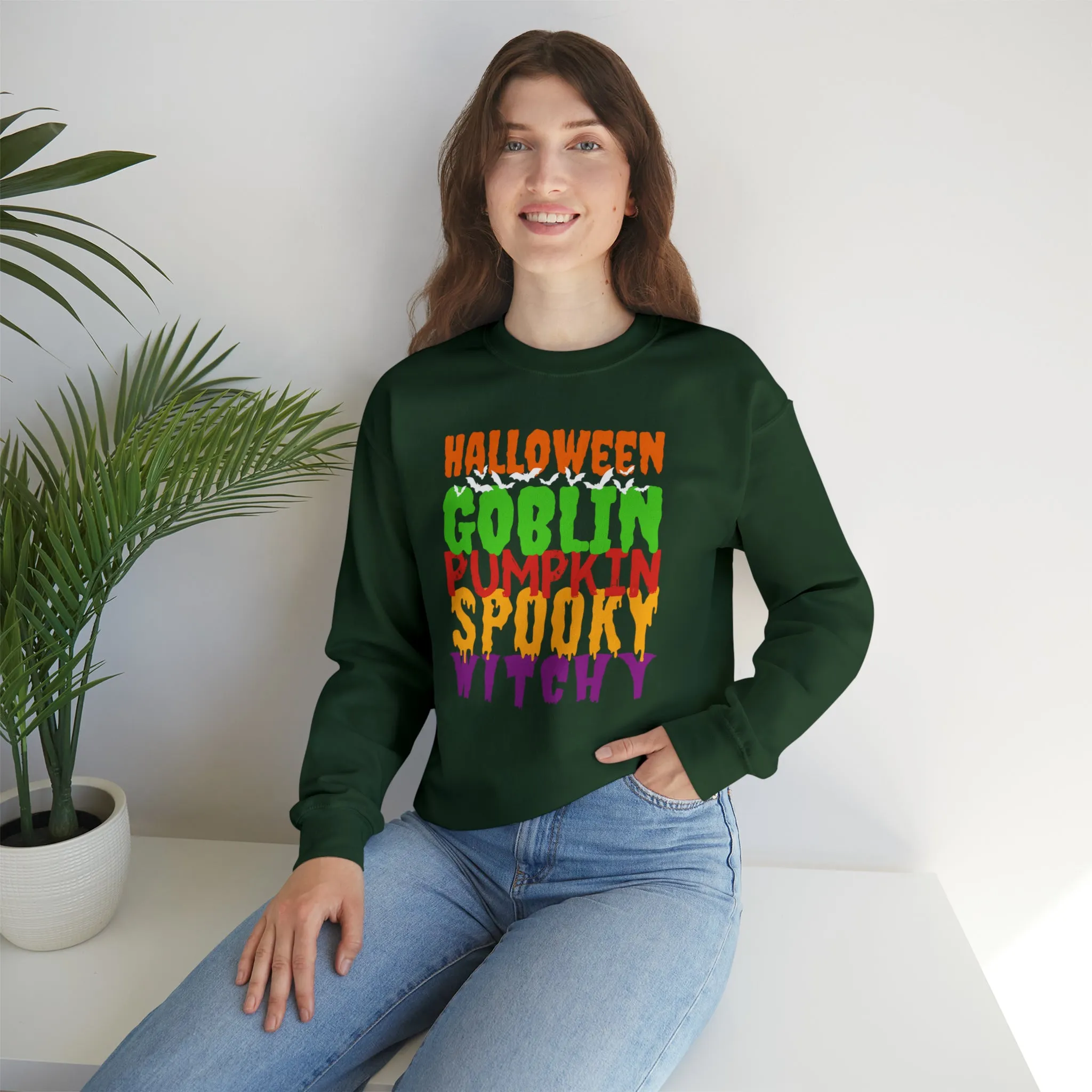 Halloween Spooky Goblin Sweatshirt, Scary Pumpkin Sweatshirt , Funny Halloween Sweatshirt, Women's Funny Season Shirt