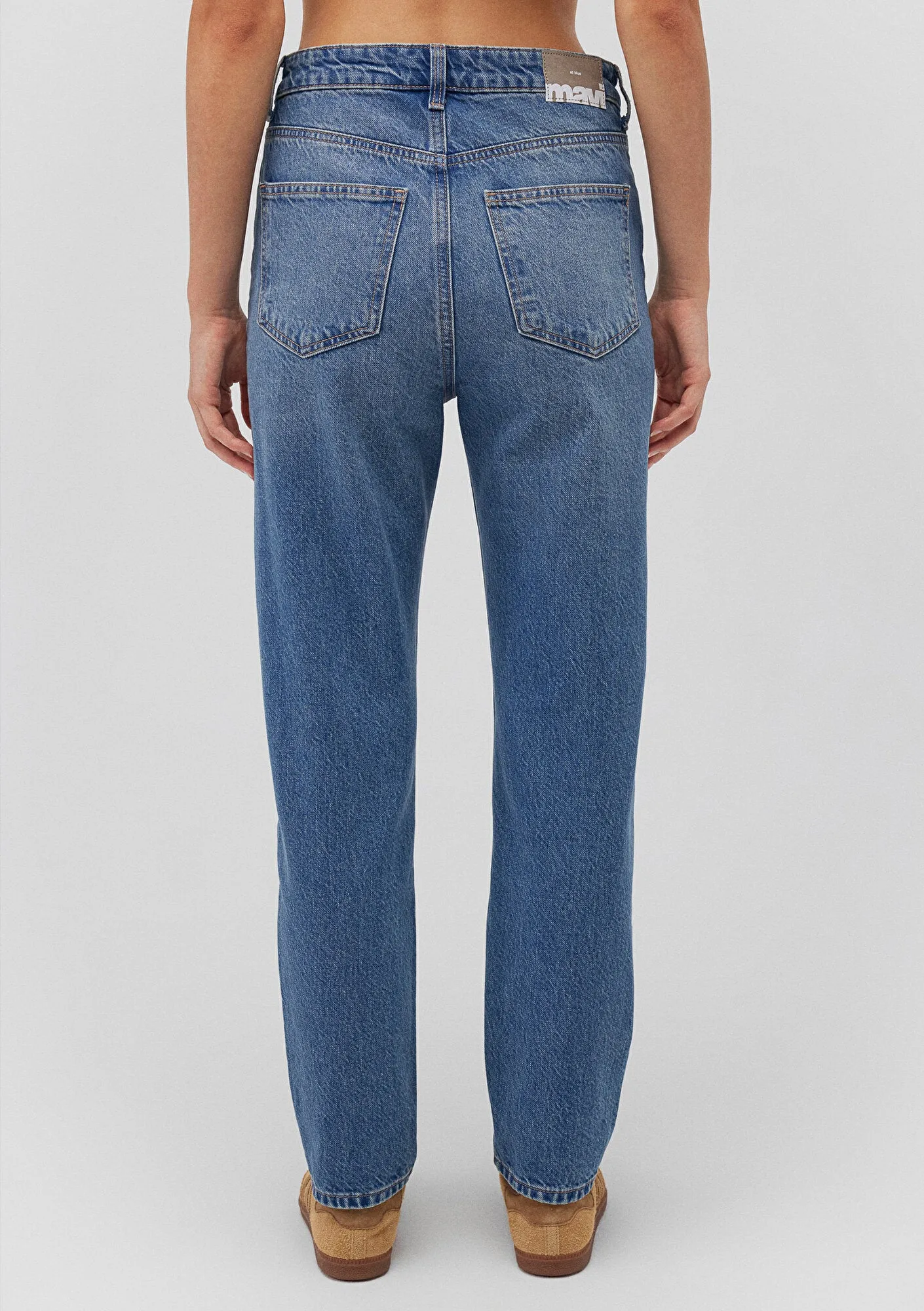 Happy Mid Shaded Denim Jean Pants