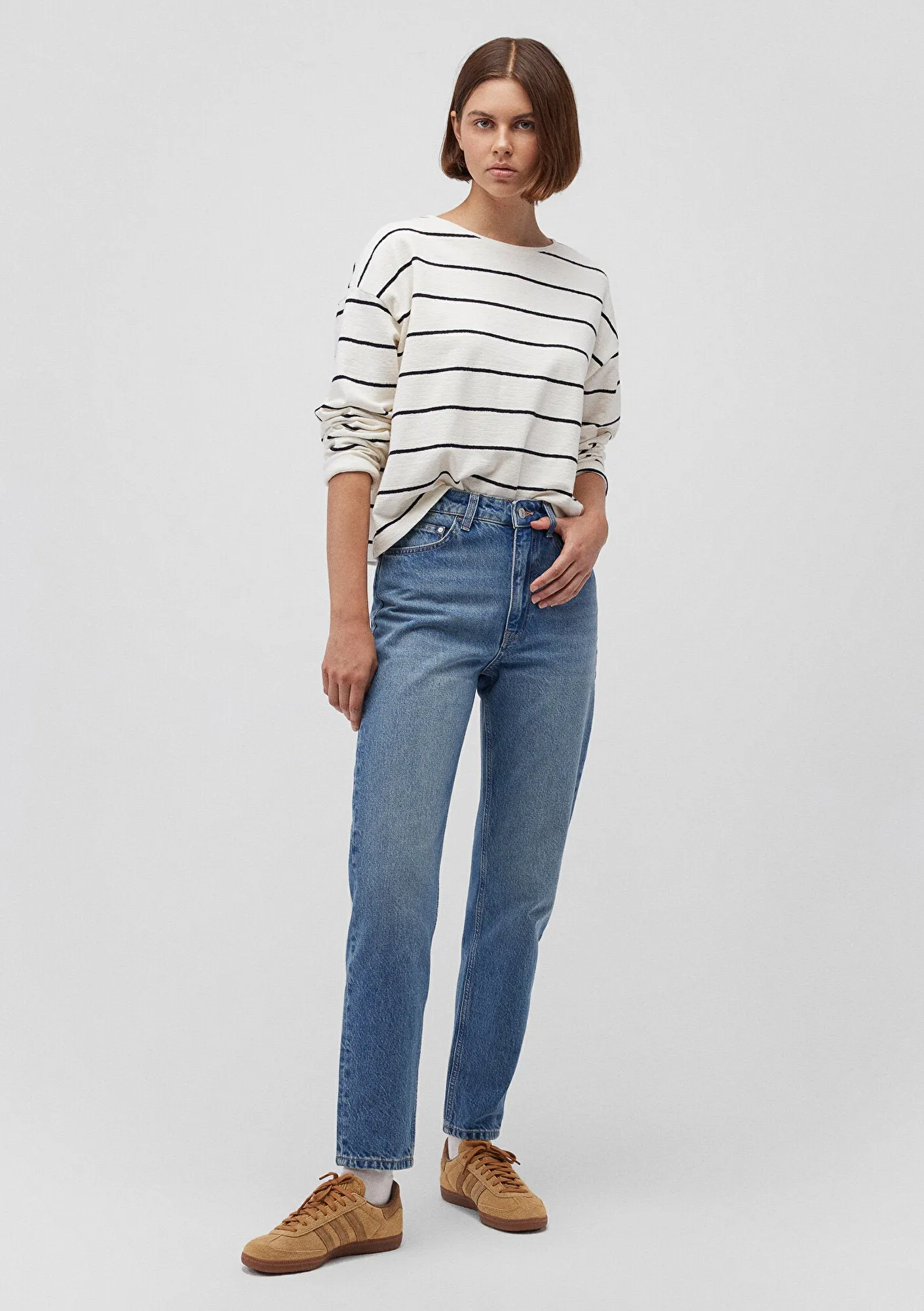 Happy Mid Shaded Denim Jean Pants