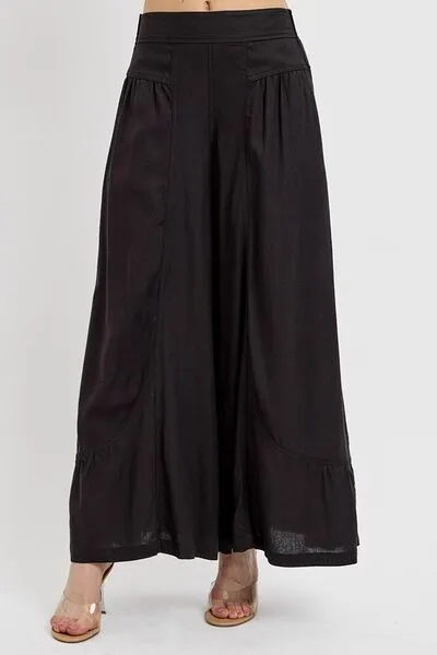Hazel Blues® |  RISEN Shirring Detail Wide Leg Pants