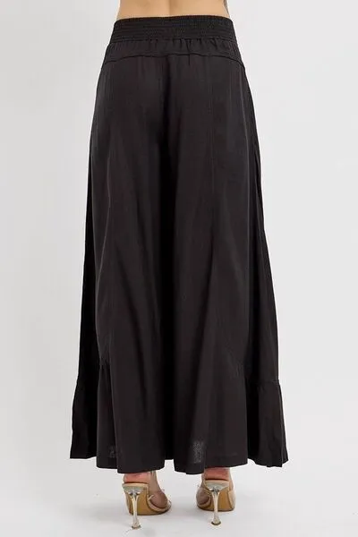 Hazel Blues® |  RISEN Shirring Detail Wide Leg Pants